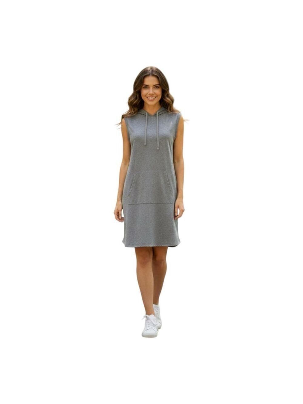 Tek Gear Gray Sleeveless Hoodie Dress Large DryTek